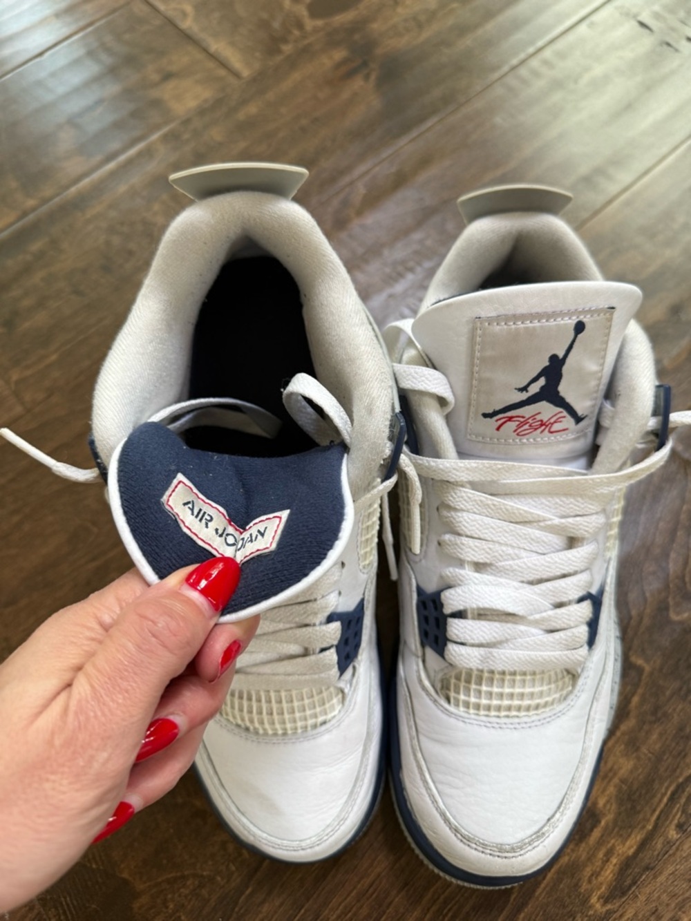 Nike Air Jordan 4 Retro “Midnight Navy” – Women’s 9 - Picture 6 of 7
